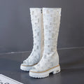 Bottes hautes à plateforme pour femmes