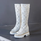 Bottes hautes à plateforme pour femmes