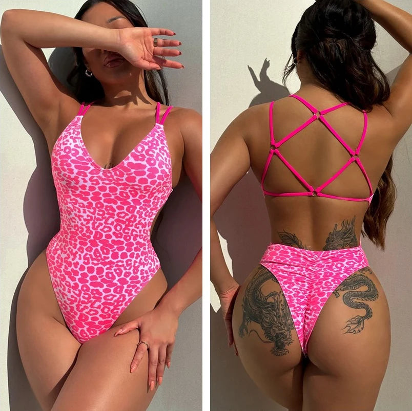 Maillot de bain une pièce sexy dos nu pour femmes