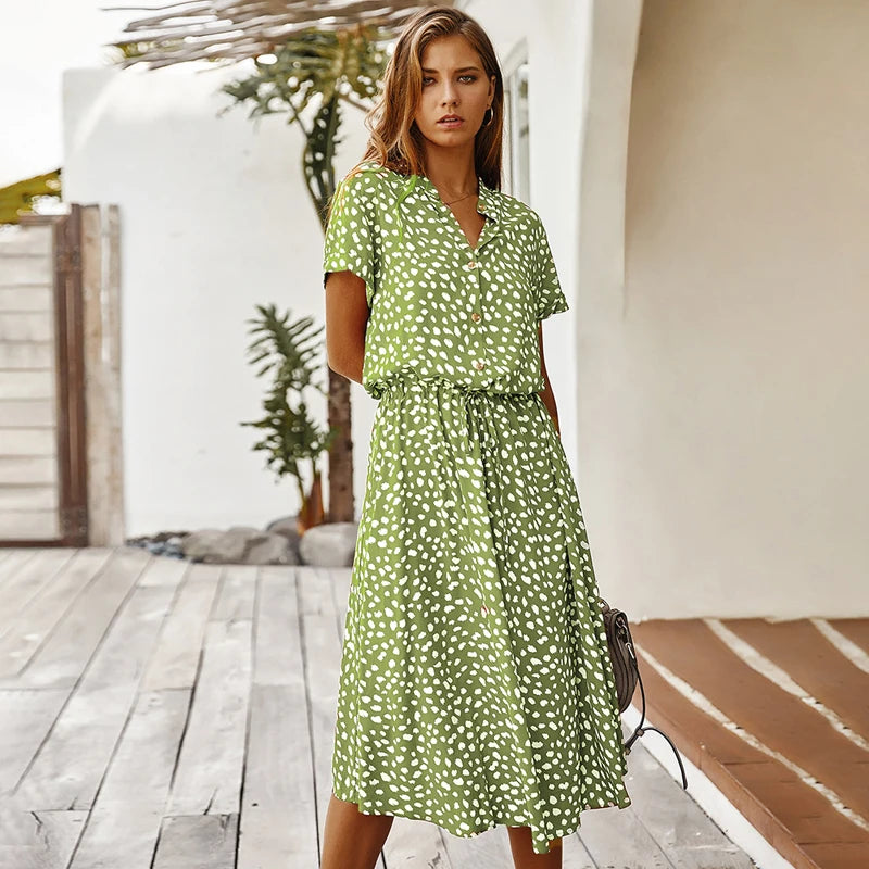 Robe longue à imprimé floral pour femmes