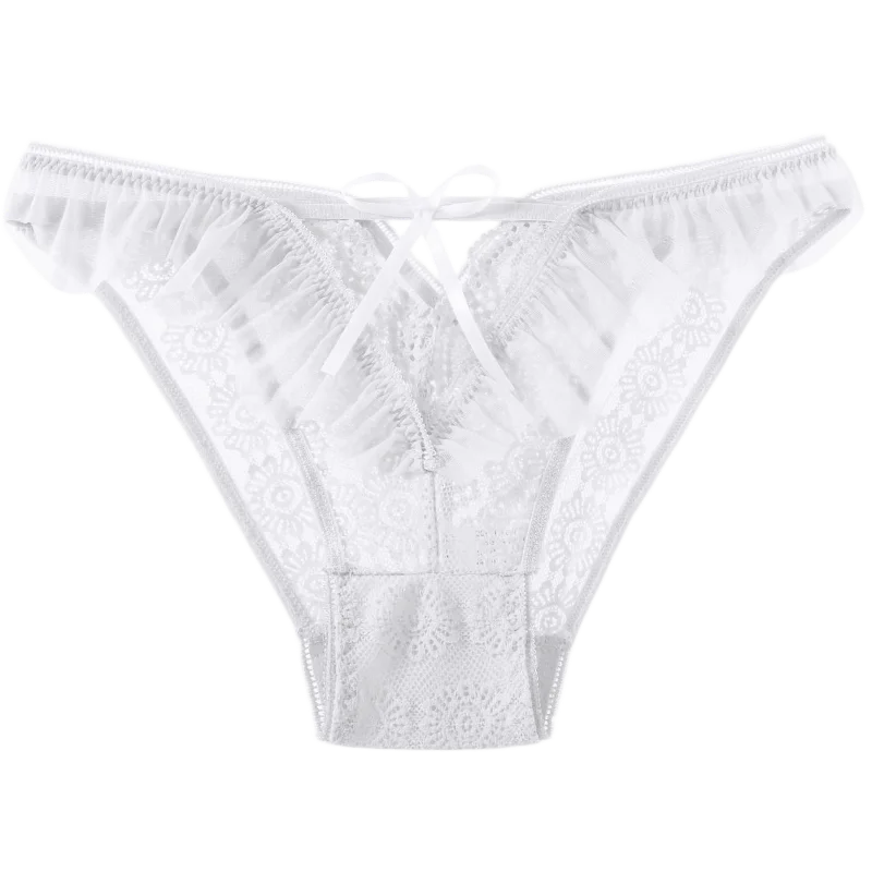 Culotte en dentelle française taille basse pour femmes
