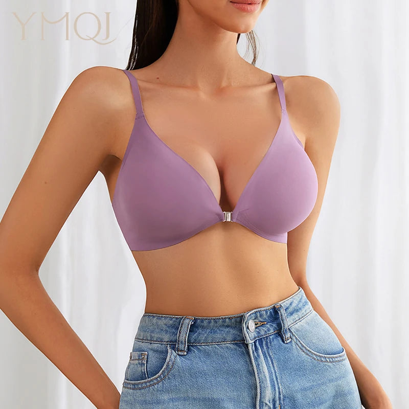 Soutien-gorge avec ouverture avant amovible goutte d'eau  pour femmes