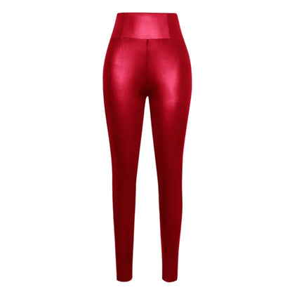 Pantalon Moulant Effet Cuir Femme – Coupe Ajustée