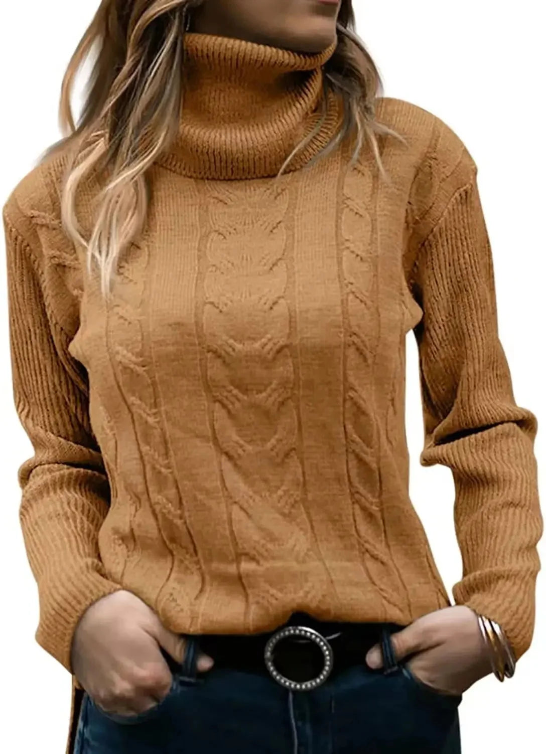 Pull tricoté vintage pour femmes