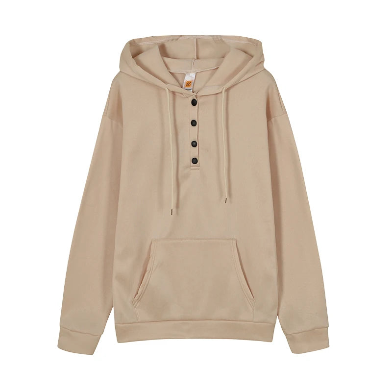 Sweat à capuche ample et décontracté à manches longues pour femmes