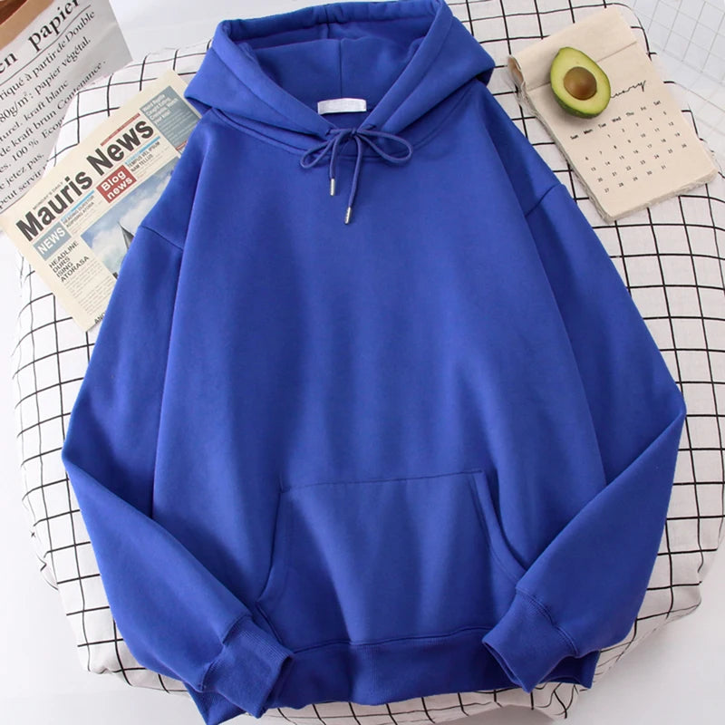 Sweat à Capuche Uni Femme – Style Décontracté
