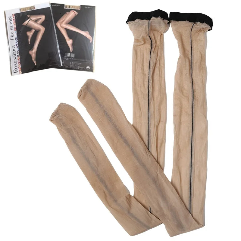 Bas transparent, en soie pour femmes