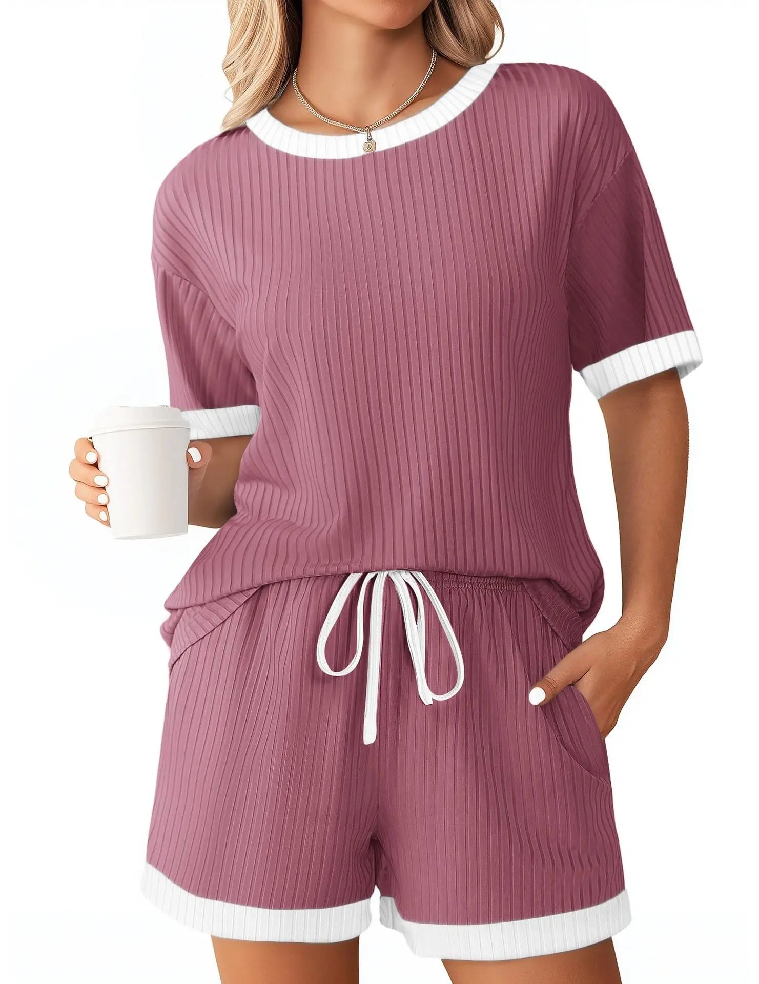 Ensemble short courts décontracté pour femmes