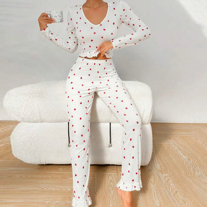 Pyjama à Fraises Femme – Ensemble Haut et Pantalon