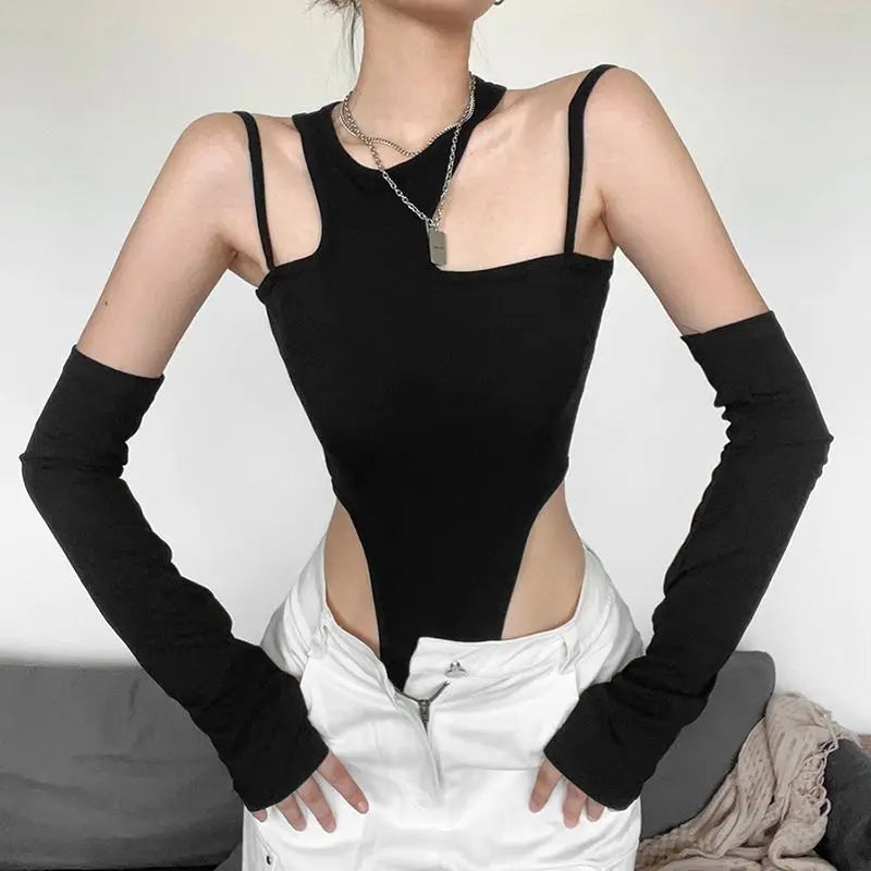 T-shirts à col halter et épaules dénudées pour femmes