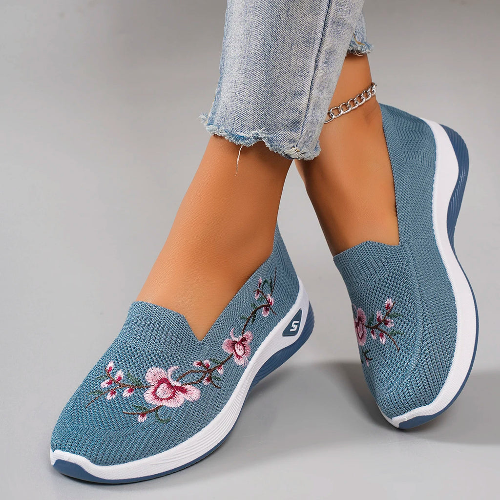 Chaussures plates d'été en maille respirante pour femmes