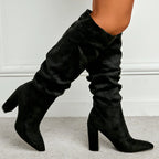 Bottes hautes à bout pointu tendance pour femmes