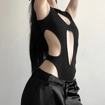 Body Noir Femme – Style Gothique Cyber