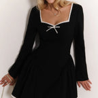 Robe mini à manches longues pour femmes
