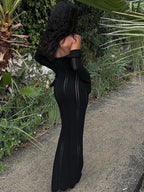 Robe en maille ajourée pour femmes