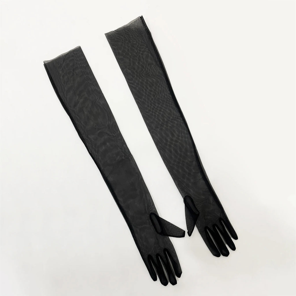 Gants longs respirant en tulle pour femmes