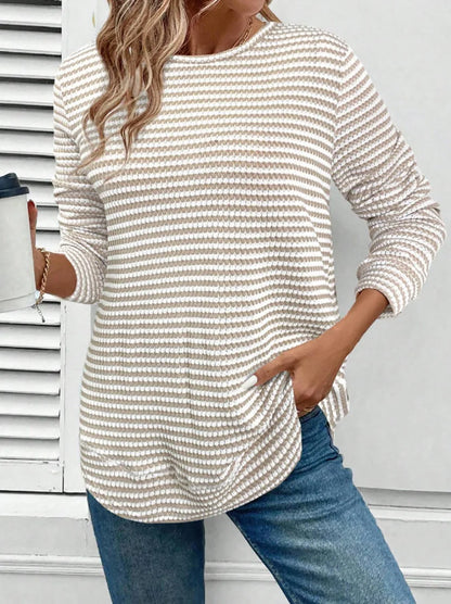 Pull Rayé Ajouré Femme – Style Chic