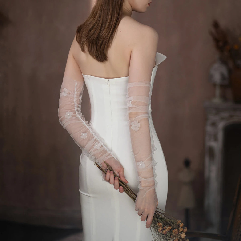 Gants élégants en tulle doux pour femmes