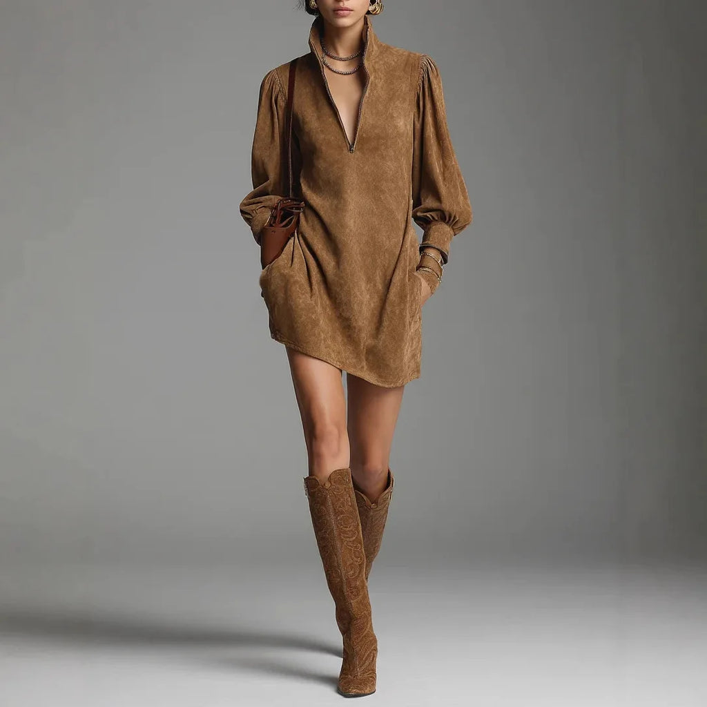 Robe courte trapèze amples et décontractée pour femmes