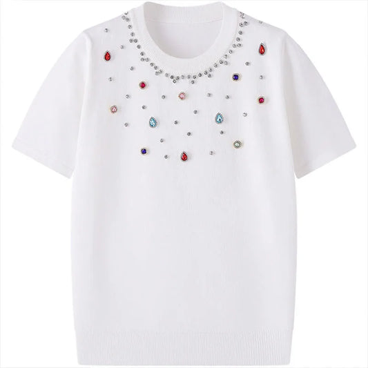 T-shirt Femme – Col Rond et Manches Courtes