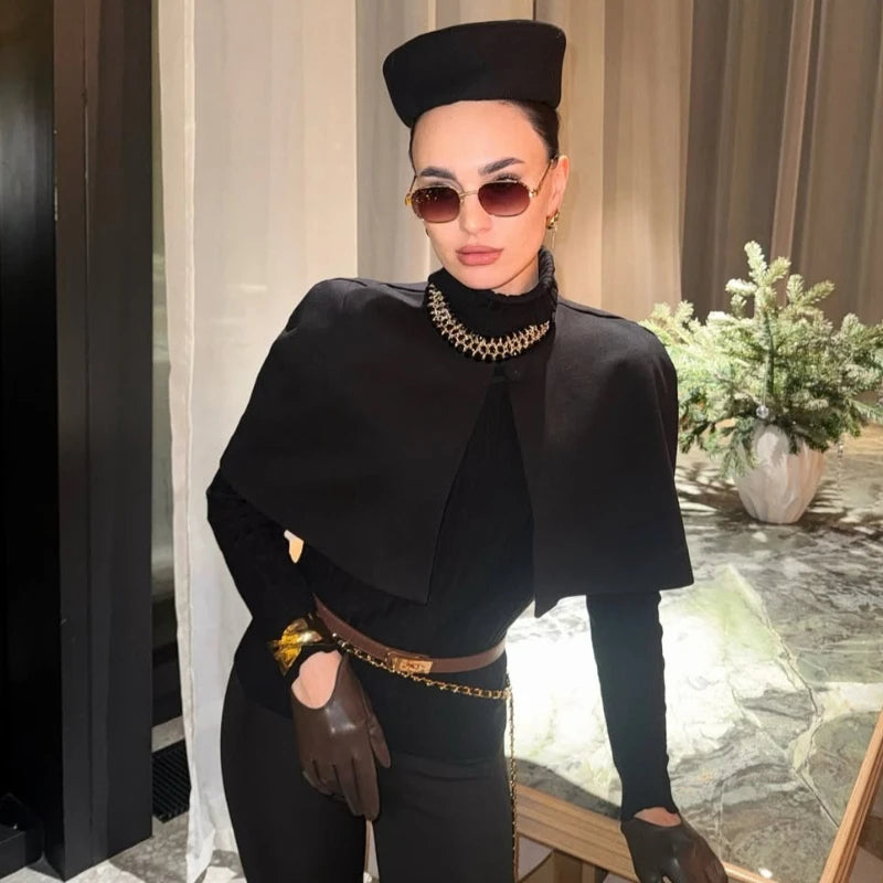 Débardeur Court Effet Châle Femme – Style Élégant