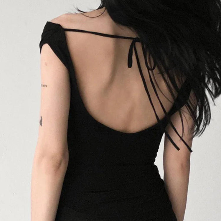 Tops à manches courtes et épaules nues pour femmes