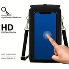Sac à bandoulière pour téléphone portable à écran tactile pour femmes