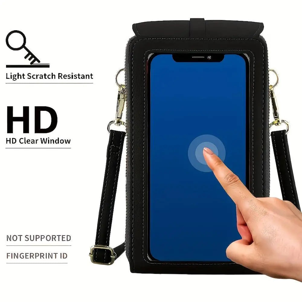 Sac à bandoulière pour téléphone portable à écran tactile pour femmes