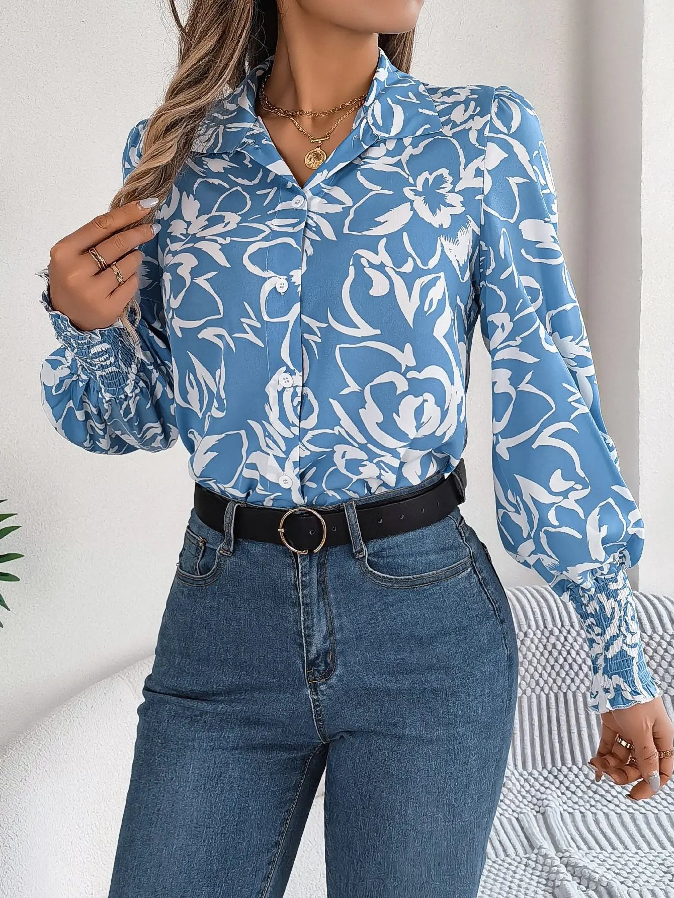 Chemise élégante à simple boutonnage pour femmes