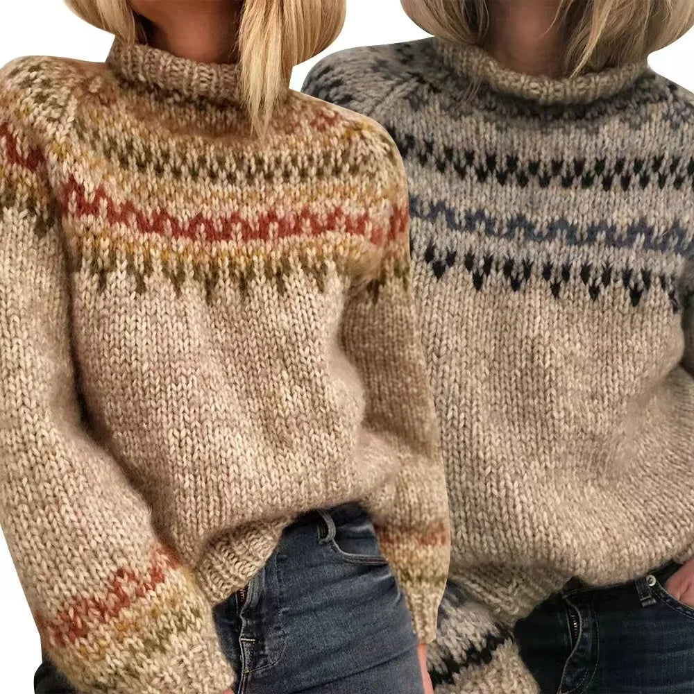Pull en maille à manches longues pour femmes