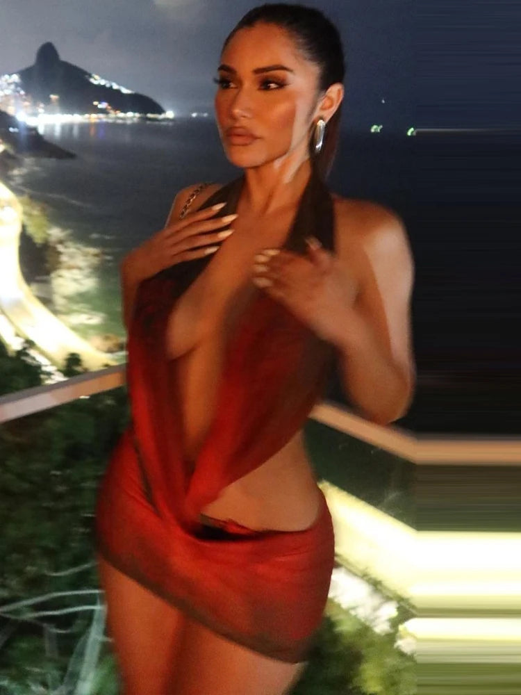 Robe sexy en résille pour femmes