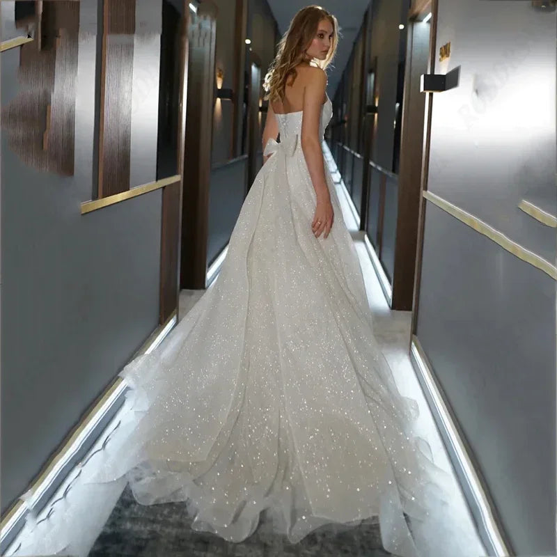 Robe de mariée princesse scintillante pour femmes