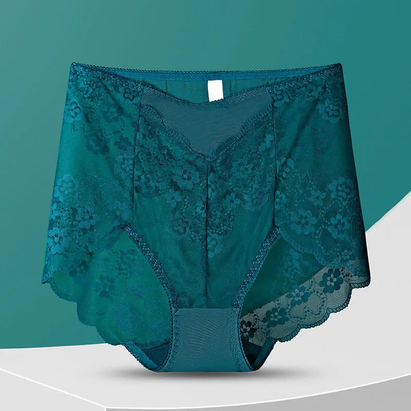 Culotte sexy en dentelle ajourée à fleurs pour femmes