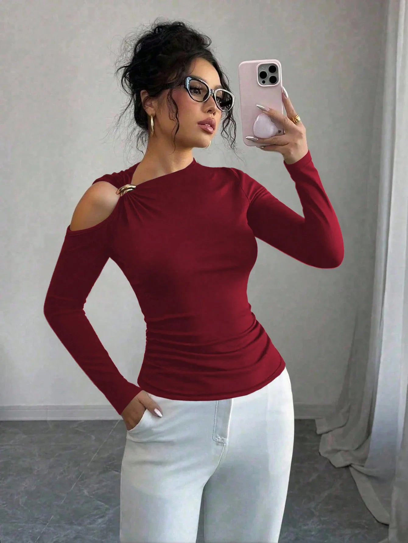 T-Shirt à épaules dénudées pour femmes