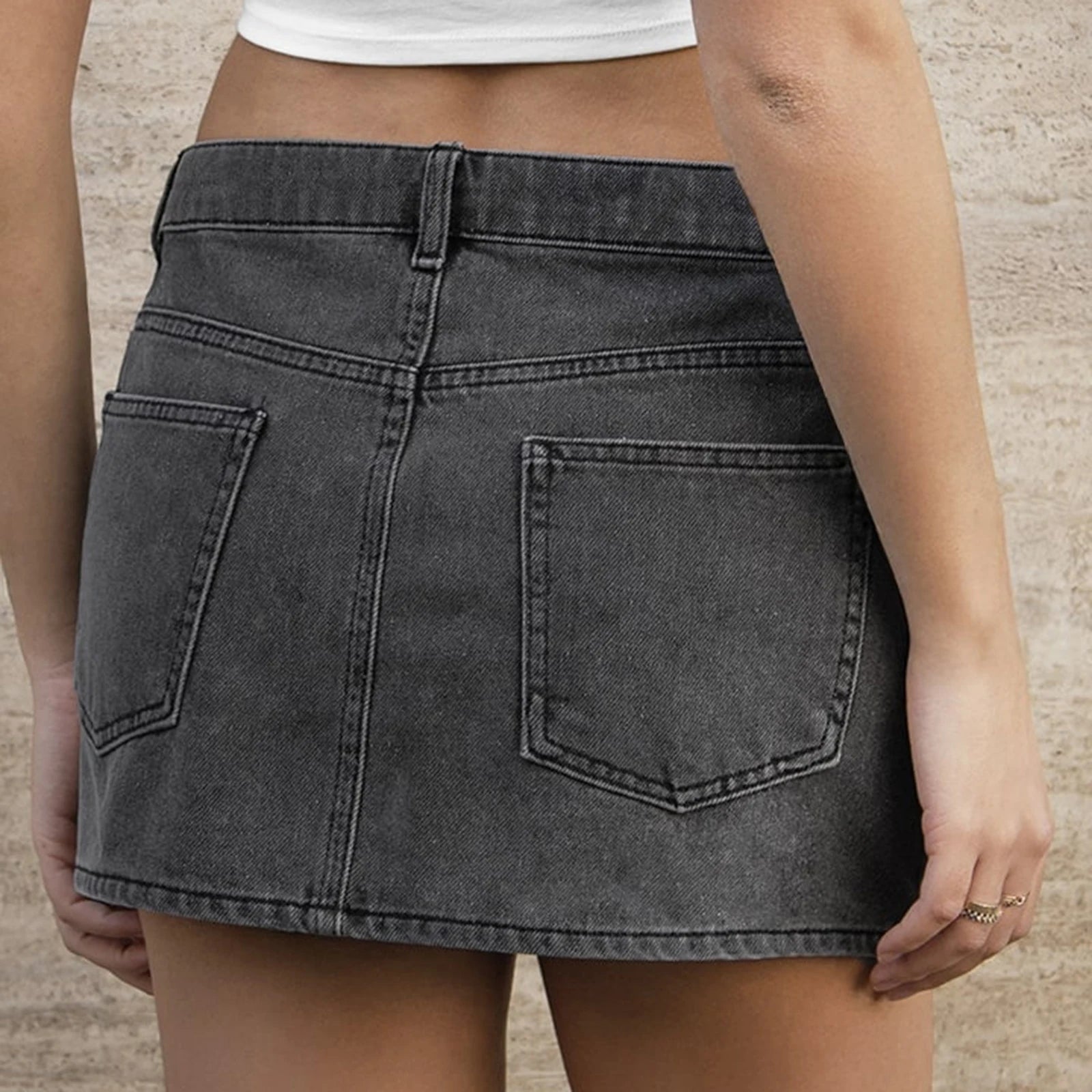 Jupes d'été vintage en jean pour femmes