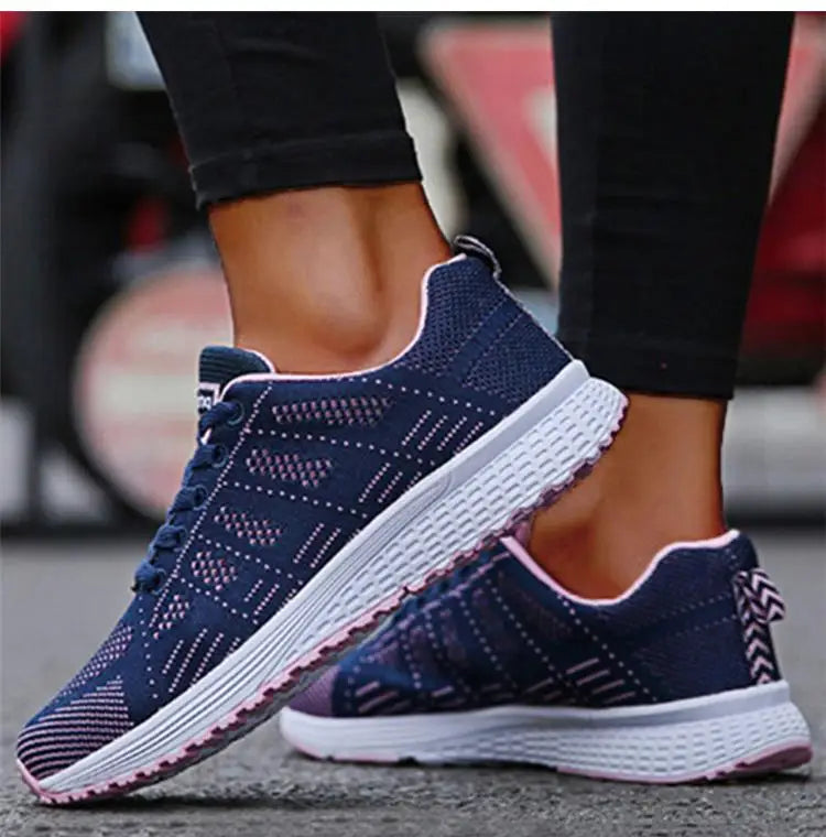 Baskets décontractées à lacets pour femmes
