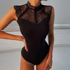 Body sexy en dentelle noire pour femmes