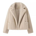 Manteau d'hiver chaud en peluche pour femmes