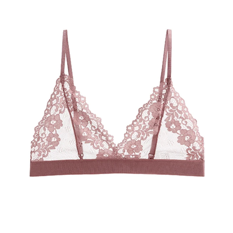 Soutien-gorge Push Up en dentelle transparente pour femmes