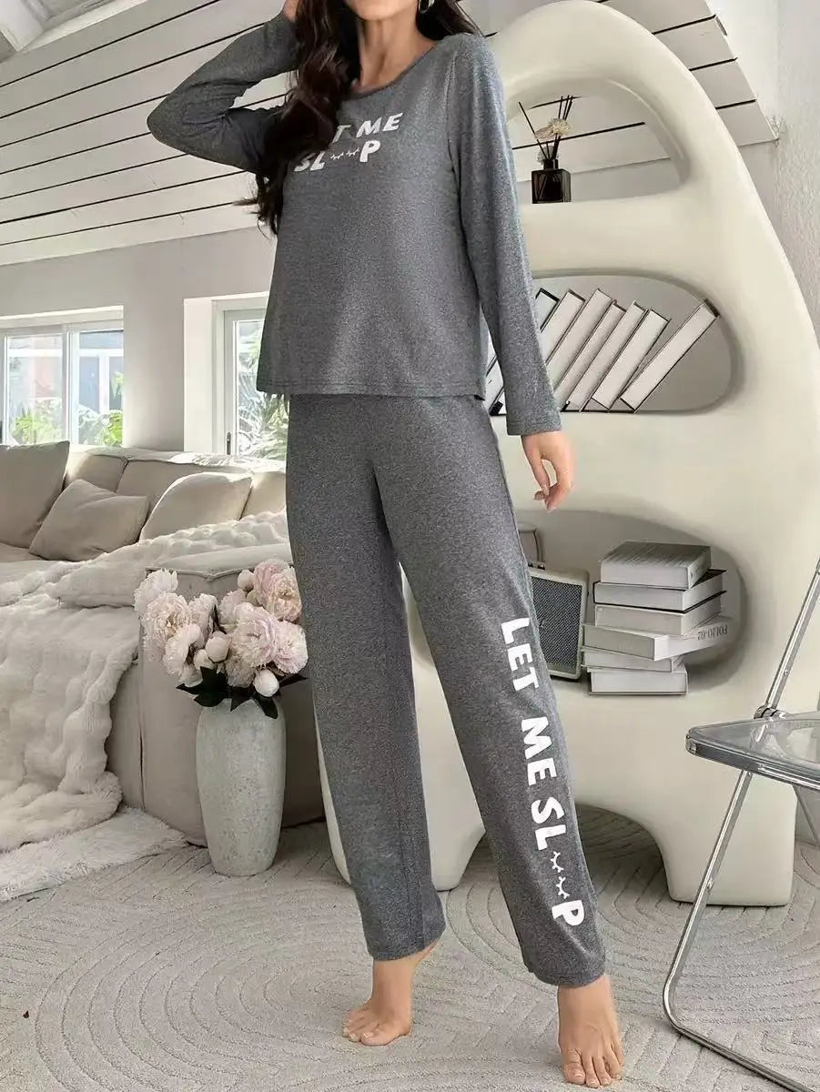 Ensembles de pyjama à col rond pour femmes