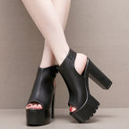 Sandales en cuir talons pour femmes