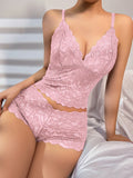 Lingerie sexy sans fil profonde V dentelle pour femmes