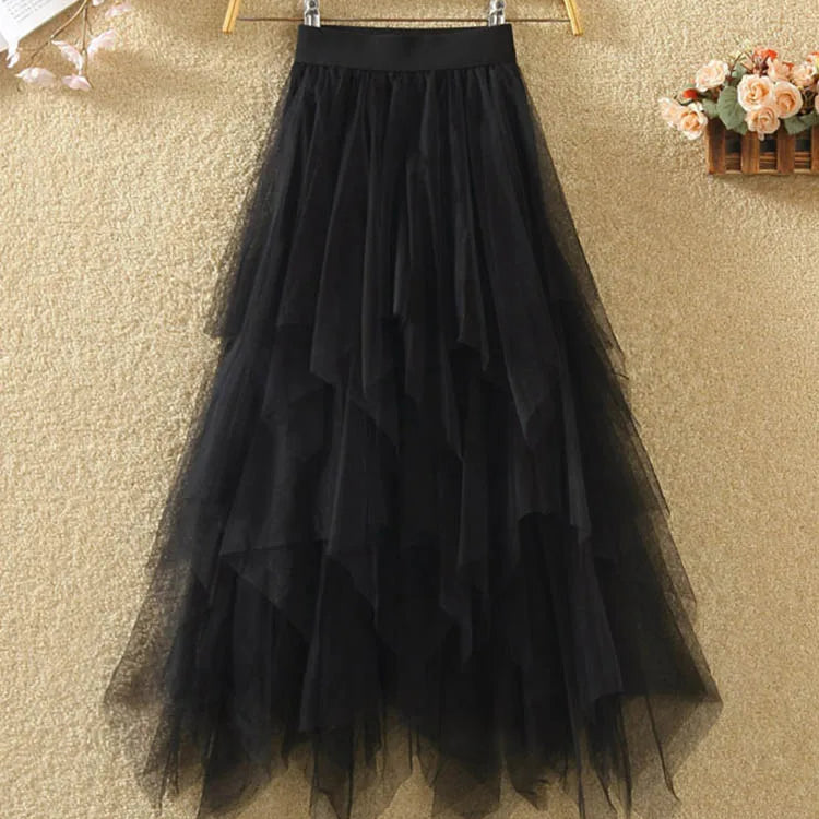 Jupe plissée en tulle pour femmes