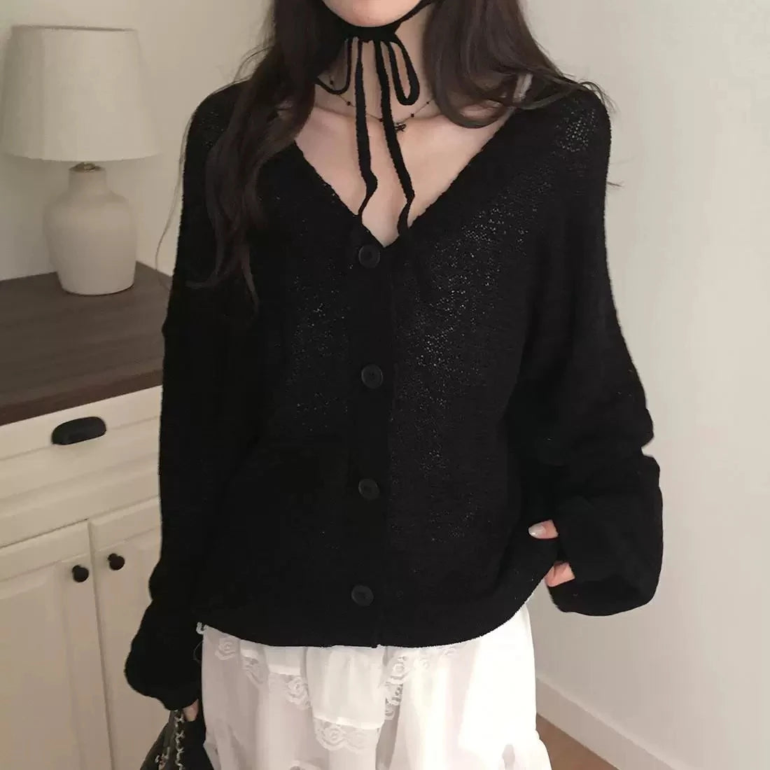 Cardigan Fin en Maille Femme – Chic et Décontracté
