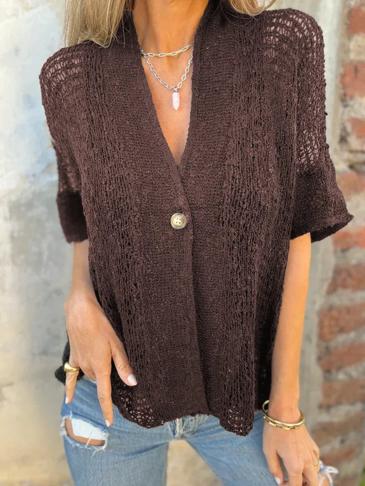 Cardigan à manches courtes pour femmes