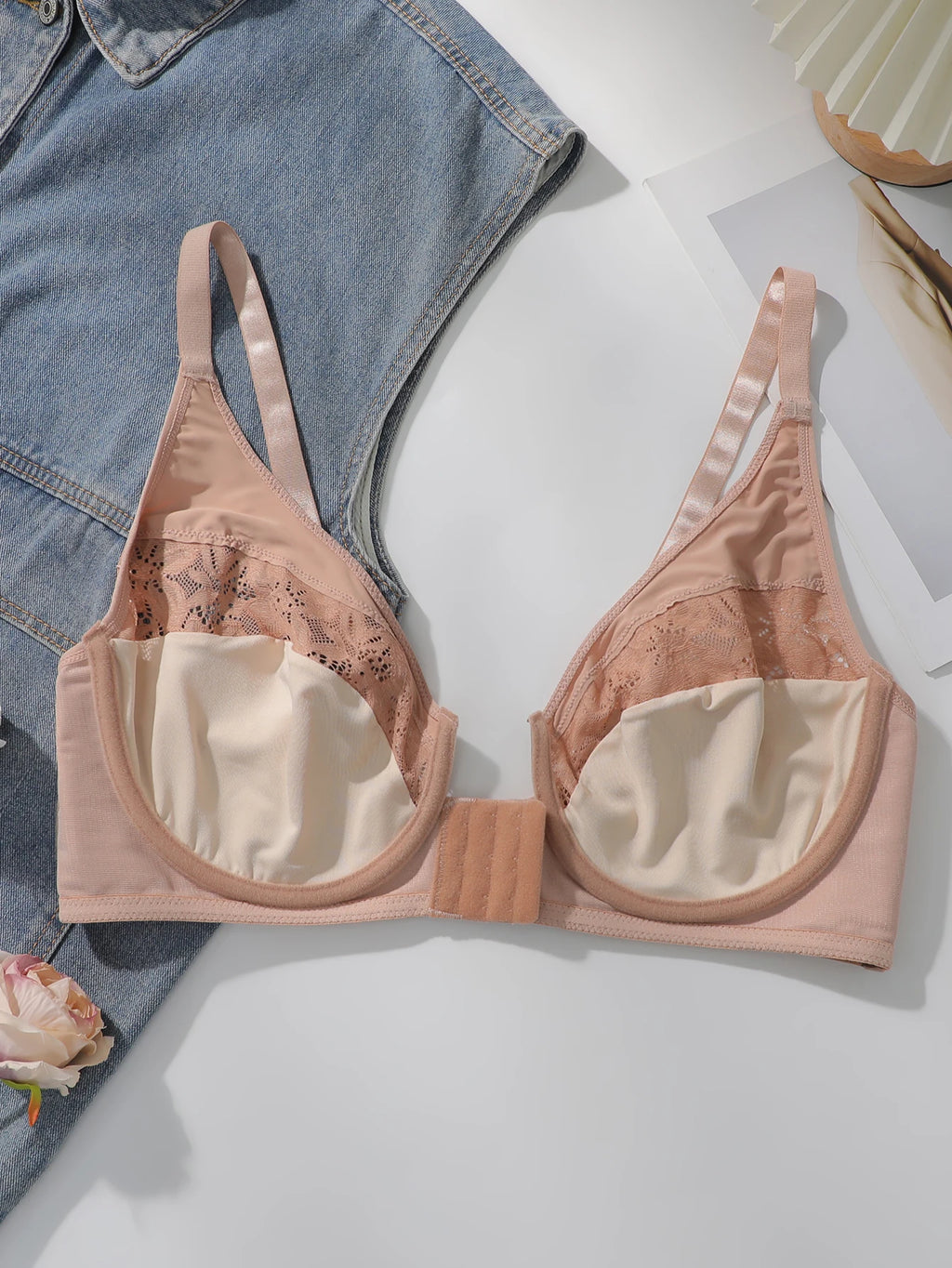 Soutien-gorge push up en dentelle pour femmes