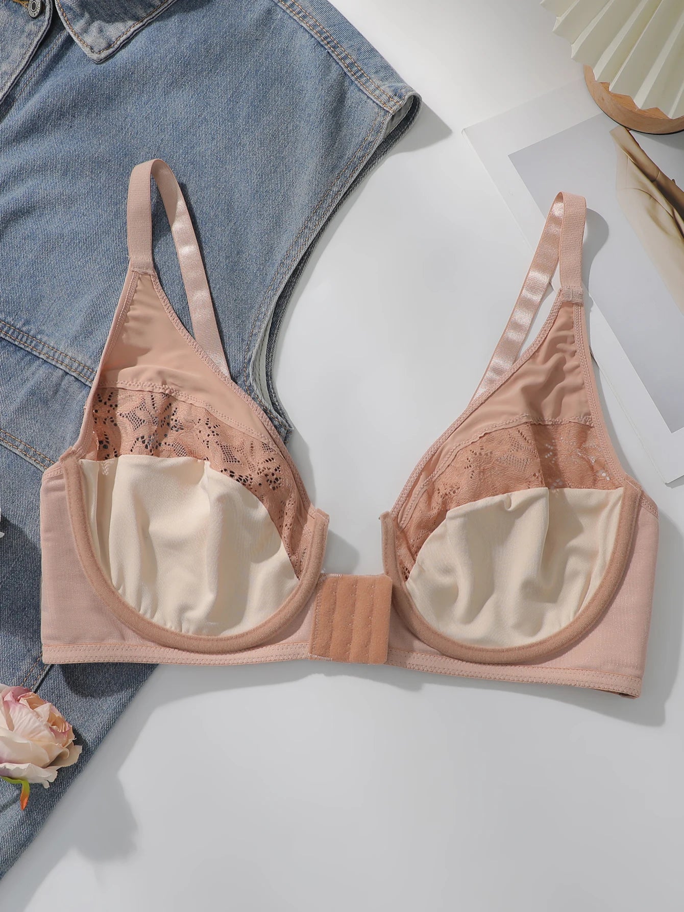 Soutien-gorge push up en dentelle pour femmes