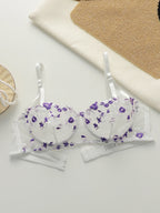 Soutien-gorge brodé de belles fleurs pour femmes