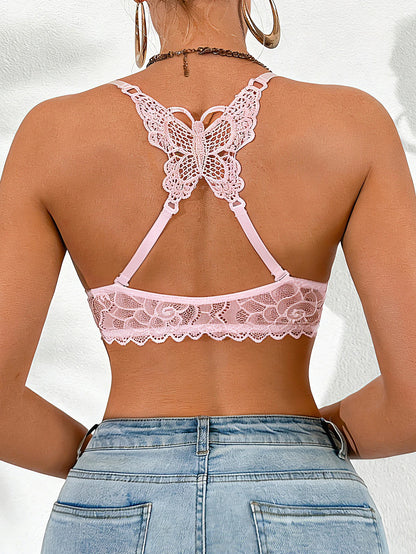 Soutien-Gorge Push-Up Femme – Dentelle et Fermeture Devant