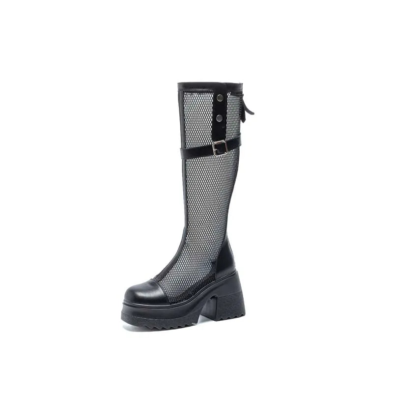 Bottes haute en cuir pour femmes